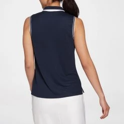 Lady Hagen Women's Pique Rib Trim Sleeveless Golf Polo White/black -Golf Apparel Shop unnamed file 1240