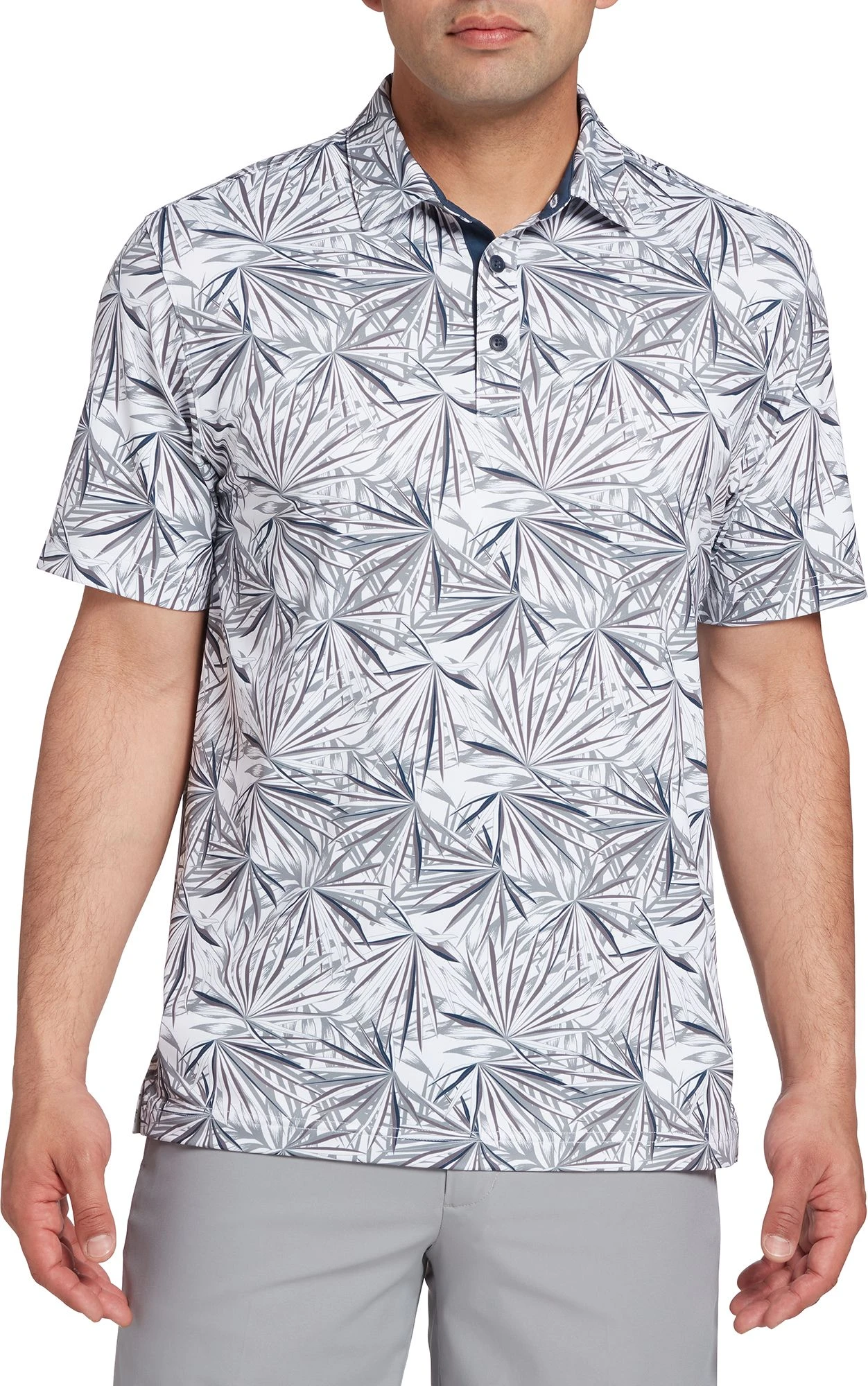 Walter Hagen Men's Perfect 11 Agave Golf Polo Agve Blchd Cyan/mali Blue 4 Walter Hagen Men's Perfect 11 Agave Golf Polo Agve Blchd Cyan/mali Blue - Image 2