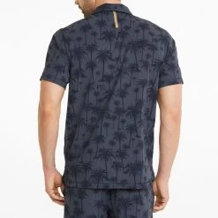PUMA Men's PUMA X PTC Palm Tree Golf Polo Navy Blazer -Golf Apparel Shop unnamed file 1368