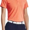 Under Armour Women's Zinger Short Sleeve Golf Polo Aftgw/suns Blvd/mtlc Slvr