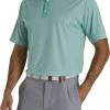 FootJoy Men's Lisle Minicheck Print Short Sleeve Golf Polo Jade/white -Golf Apparel Shop unnamed file 1408