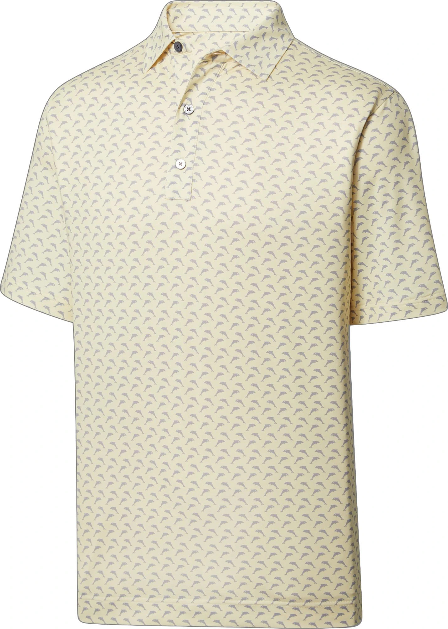 FootJoy Men's Lisle Leaping Dolphins Print Self Collar Golf Shirt Pink/graphite 3 FootJoy Men's Lisle Leaping Dolphins Print Self Collar Golf Shirt Pink/graphite