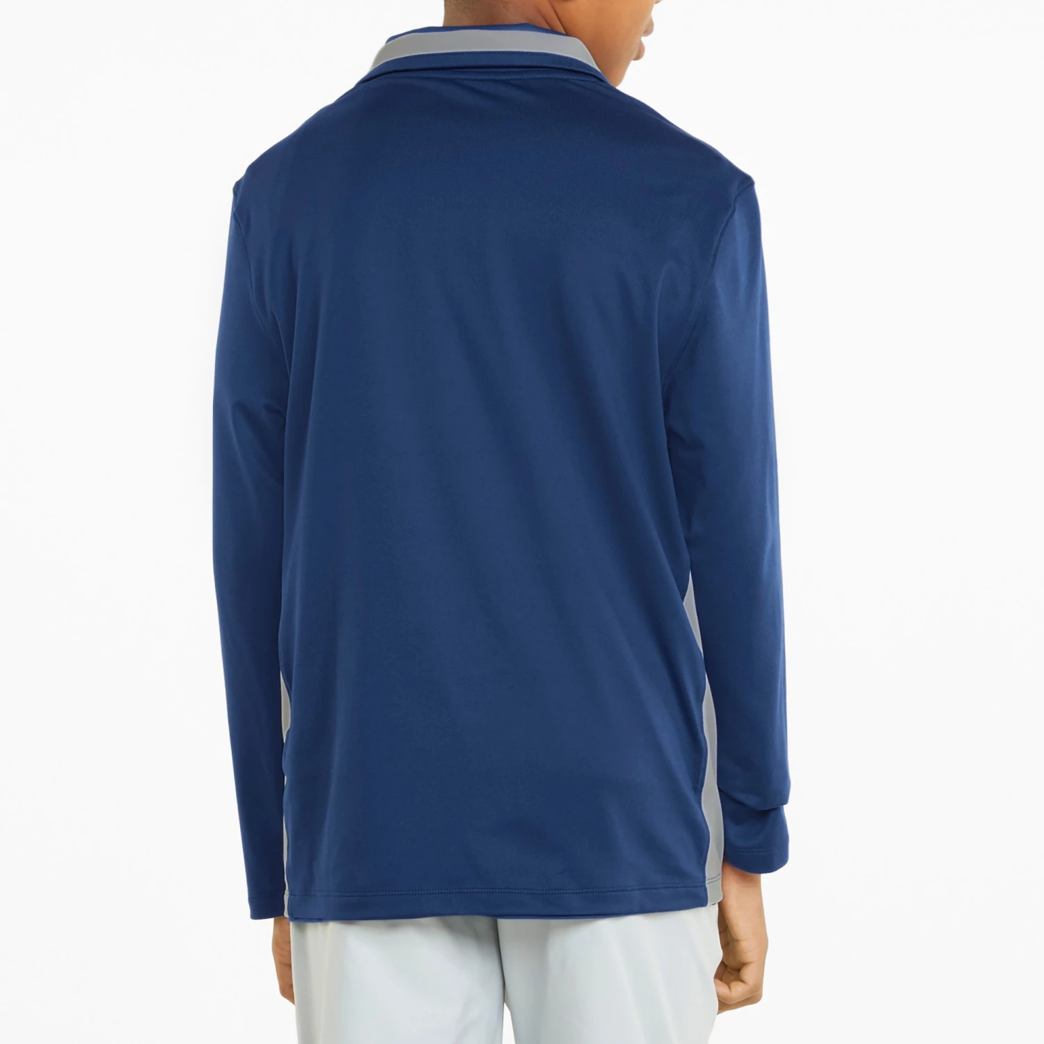 Puma Boys' Gamer 1/4 Zip Long Sleeve Golf Polo Navy Blazer/high Rise 4 Puma Boys' Gamer 1/4 Zip Long Sleeve Golf Polo Navy Blazer/high Rise - Image 2