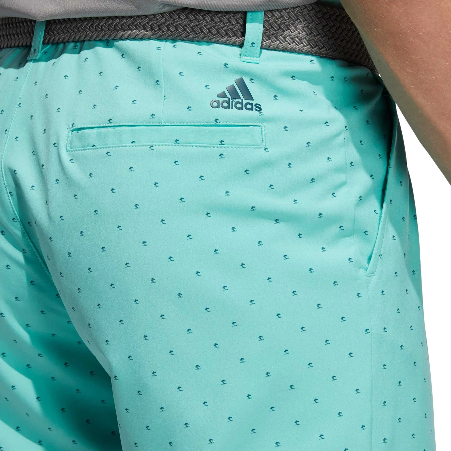 Adidas Men's Ultimate365 Pine Print 10.5" Golf Shorts Acid Mint 6 Adidas Men's Ultimate365 Pine Print 10.5" Golf Shorts Acid Mint - Image 4