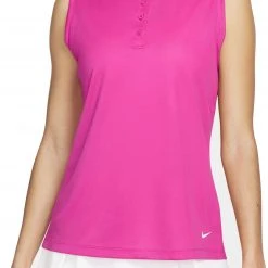 Nike Women's Dri-Fit Victory Sleeveless Golf Polo Active Pink