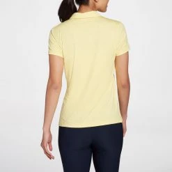 Lady Hagen Women's Textured Short Sleeve Golf Polo Daisy Yellow -Golf Apparel Shop unnamed file 1446