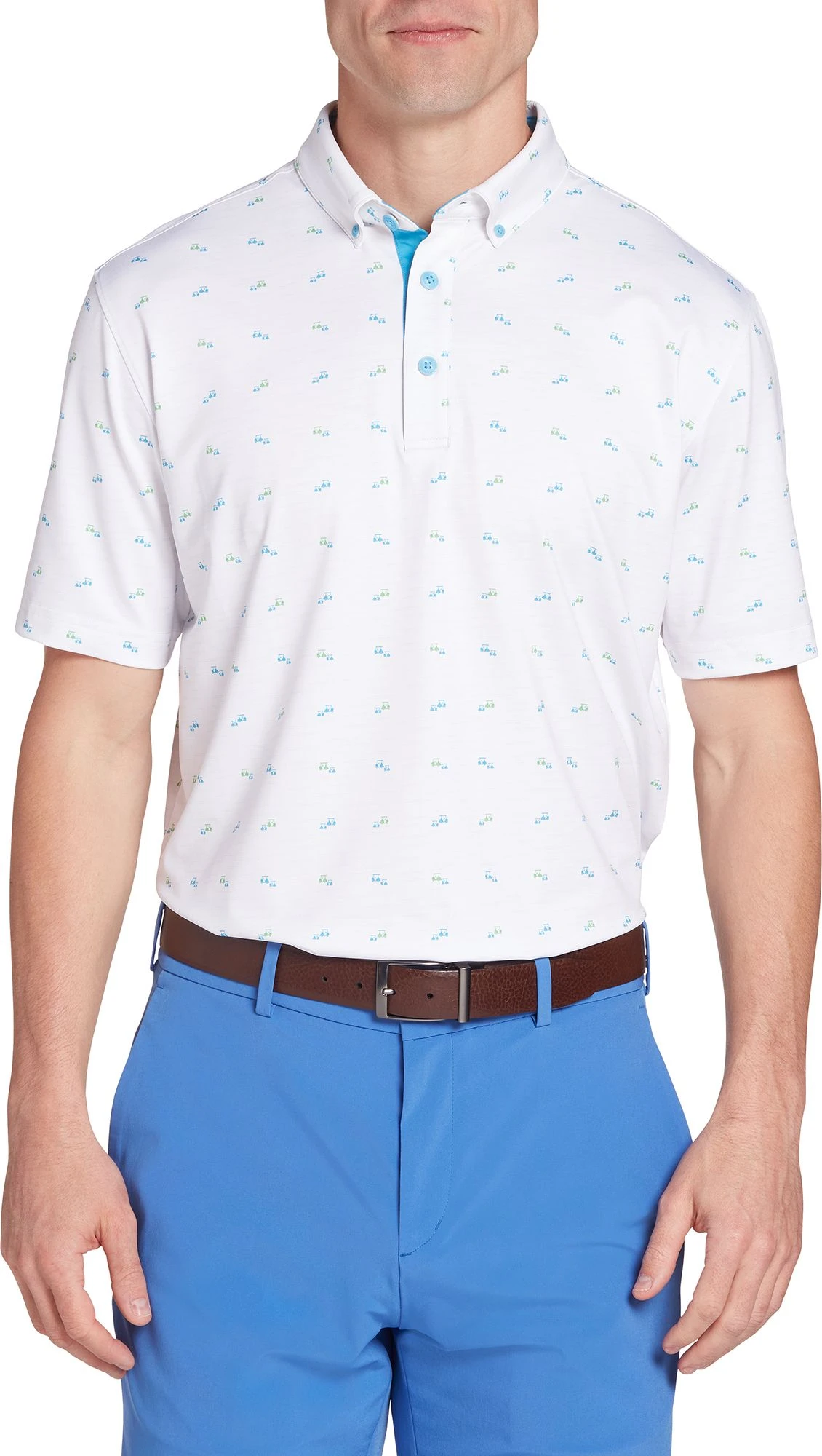 Walter Hagen Men's Perfect 11 Mini Golf Cart Golf Polo Mini Cart Crisp White 3 Walter Hagen Men's Perfect 11 Mini Golf Cart Golf Polo Mini Cart Crisp White