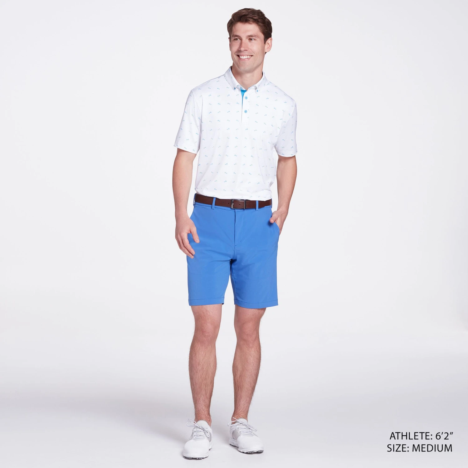 Walter Hagen Men's Perfect 11 Mini Golf Cart Golf Polo Mini Cart Crisp White 5 Walter Hagen Men's Perfect 11 Mini Golf Cart Golf Polo Mini Cart Crisp White - Image 3
