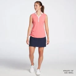 Lady Hagen Women's Side Ruching Sleeveless Golf Polo Refreshing Rose 7 Lady Hagen Women's Side Ruching Sleeveless Golf Polo Refreshing Rose -Golf Apparel Shop unnamed file 1483