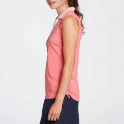 Lady Hagen Women's Side Ruching Sleeveless Golf Polo Refreshing Rose 9 Lady Hagen Women's Side Ruching Sleeveless Golf Polo Refreshing Rose -Golf Apparel Shop unnamed file 1485