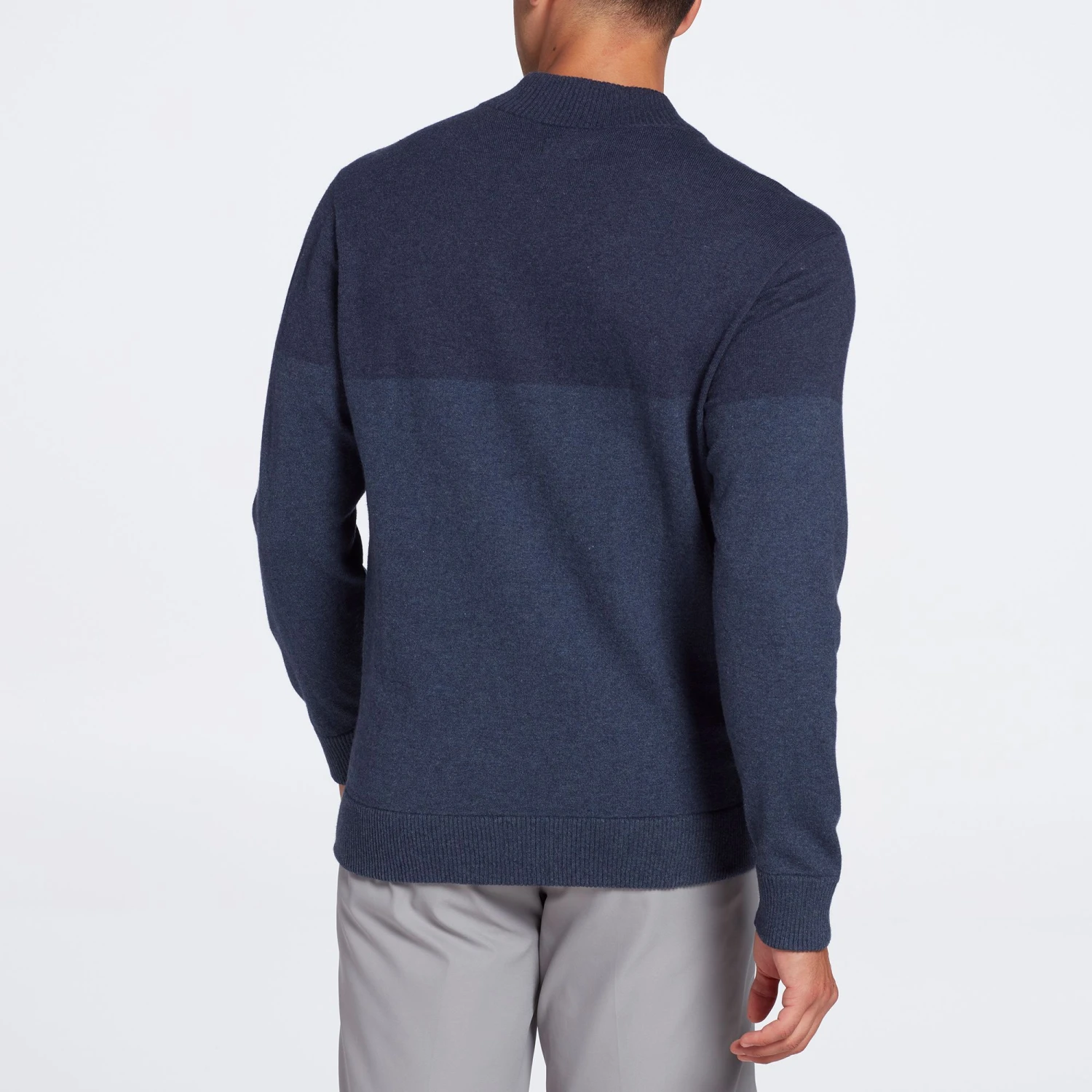 Walter Hagen Men's Perfect 11 1/4 Zip Sweater Htr Navy/lighter Htr Navy 5 Walter Hagen Men's Perfect 11 1/4 Zip Sweater Htr Navy/lighter Htr Navy - Image 3