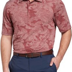 Walter Hagen Men's Perfect 11 Jacquard Golf Polo Black