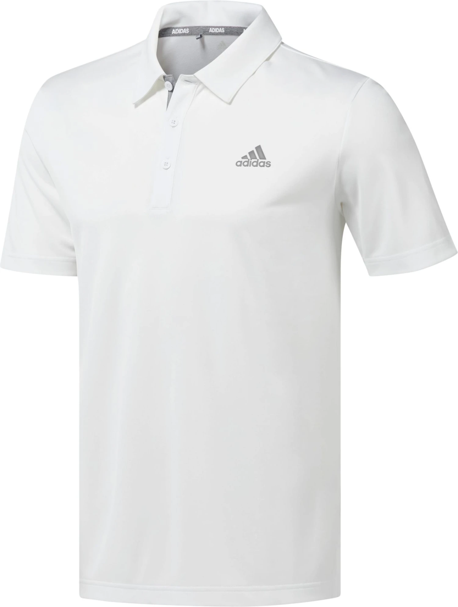 Adidas Men's Drive Novelty Solid Golf Polo White 3 Adidas Men's Drive Novelty Solid Golf Polo White