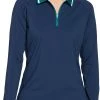 Lady Hagen Women's Performance Long Sleeve Golf Polo Navy -Golf Apparel Shop unnamed file 1637
