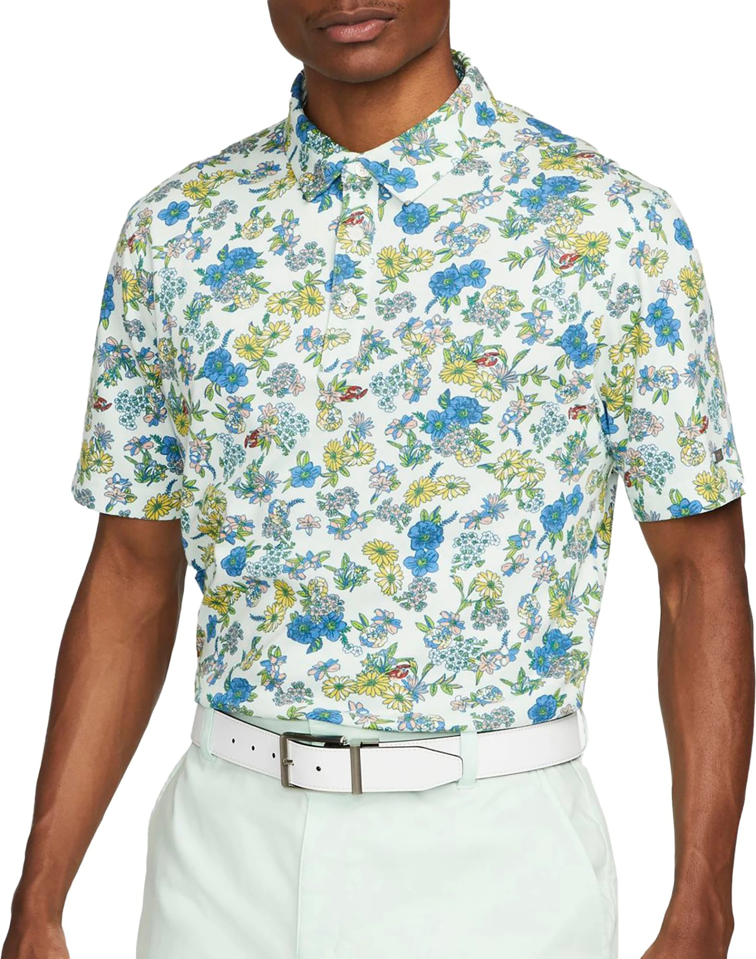 Nike Men's Dri-FIT Player Floral Golf Polo Barely Green 3 Nike Men's Dri-FIT Player Floral Golf Polo Barely Green