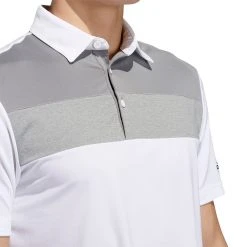 Adidas Men's Novelty Colorblock Primegreen Golf Polo White 9 Adidas Men's Novelty Colorblock Primegreen Golf Polo White -Golf Apparel Shop unnamed file 1729