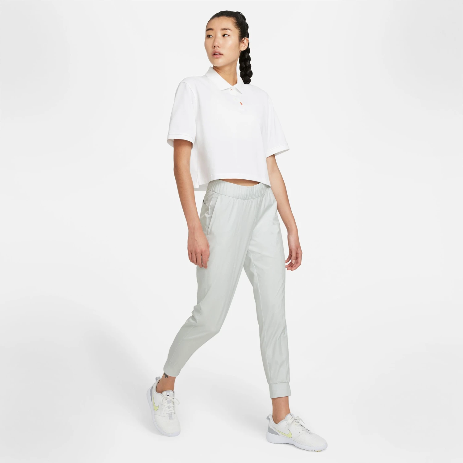 Nike Women's Dri-Fit UV Victory Gingham Golf Joggers Photon Dust 4 Nike Women's Dri-Fit UV Victory Gingham Golf Joggers Photon Dust - Image 2