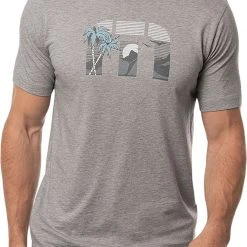 TravisMathew Men's Survivor Man Golf T-Shirt Heather Grey