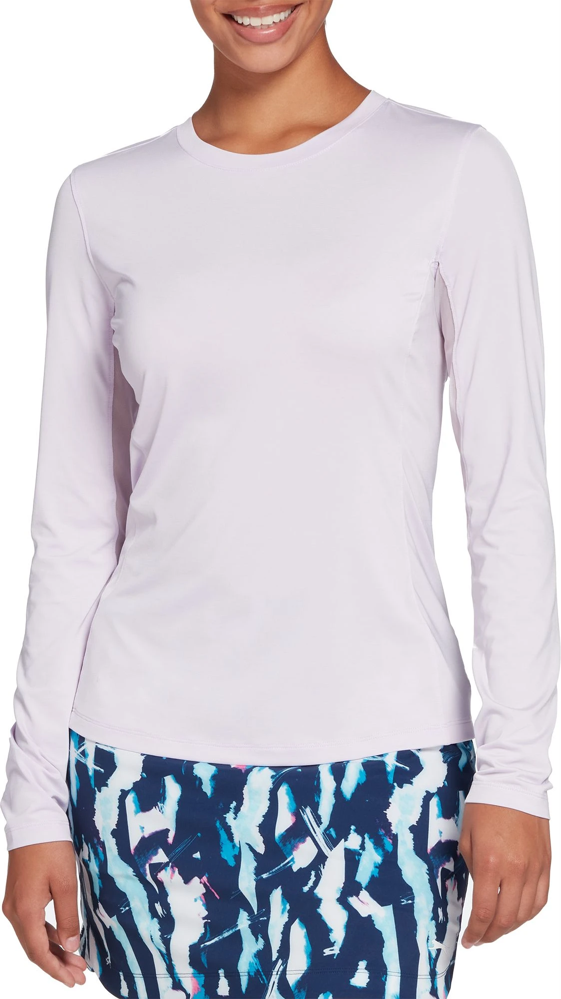 Slazenger Women's Solid UV Crew Long Sleeve Golf Shirt Purple Amethyst 3 Slazenger Women's Solid UV Crew Long Sleeve Golf Shirt Purple Amethyst