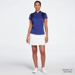 Slazenger Women's Perforated Golf Polo Dark Purple -Golf Apparel Shop unnamed file 1898