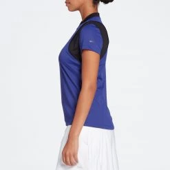 Slazenger Women's Perforated Golf Polo Dark Purple -Golf Apparel Shop unnamed file 1900