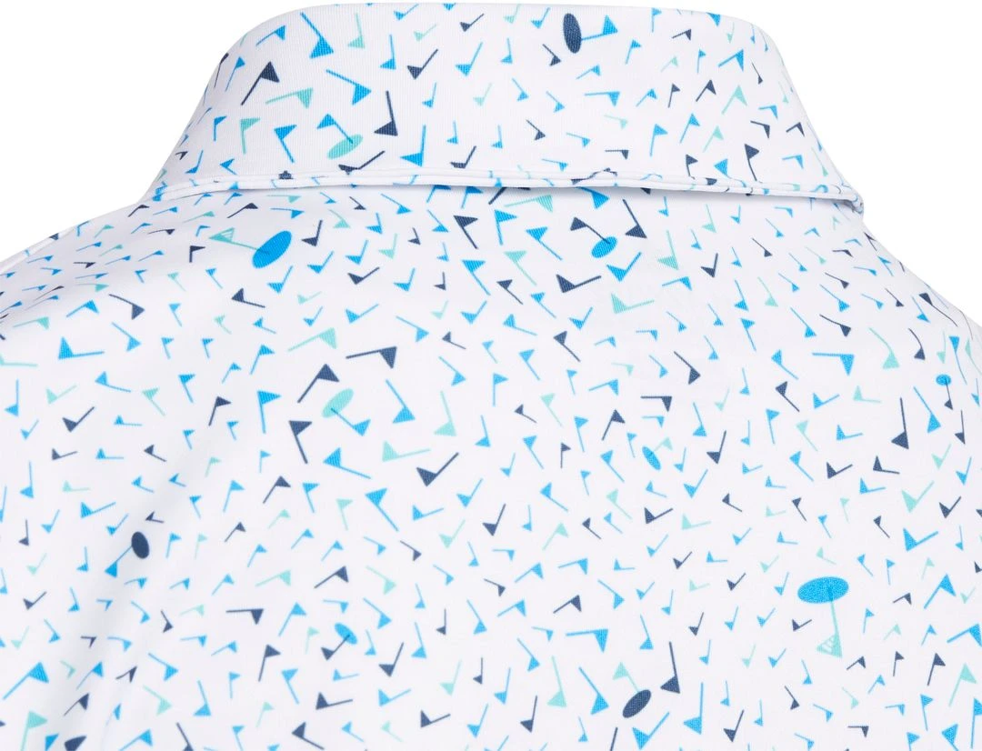 Adidas Boys' Flag Print Golf Polo Blue Rush 6 Adidas Boys' Flag Print Golf Polo Blue Rush - Image 4