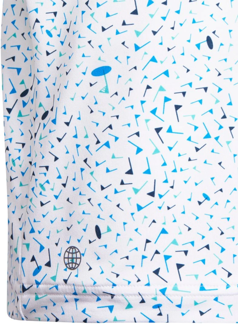 Adidas Boys' Flag Print Golf Polo Blue Rush 7 Adidas Boys' Flag Print Golf Polo Blue Rush - Image 5