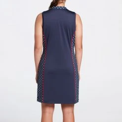 Lady Hagen Women's Print Block Sleeveless Golf Dress Mini Stars Dark Navy 9 Lady Hagen Women's Print Block Sleeveless Golf Dress Mini Stars Dark Navy -Golf Apparel Shop unnamed file 194