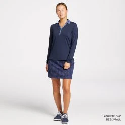 Lady Hagen Women's Clubhouse Plaid Collar Long Sleeve Golf Polo Dark Navy 7 Lady Hagen Women's Clubhouse Plaid Collar Long Sleeve Golf Polo Dark Navy -Golf Apparel Shop unnamed file 1942