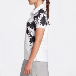 Lady Hagen Women's Floral Short Sleeve Golf Polo Placed Floral White -Golf Apparel Shop unnamed file 1948