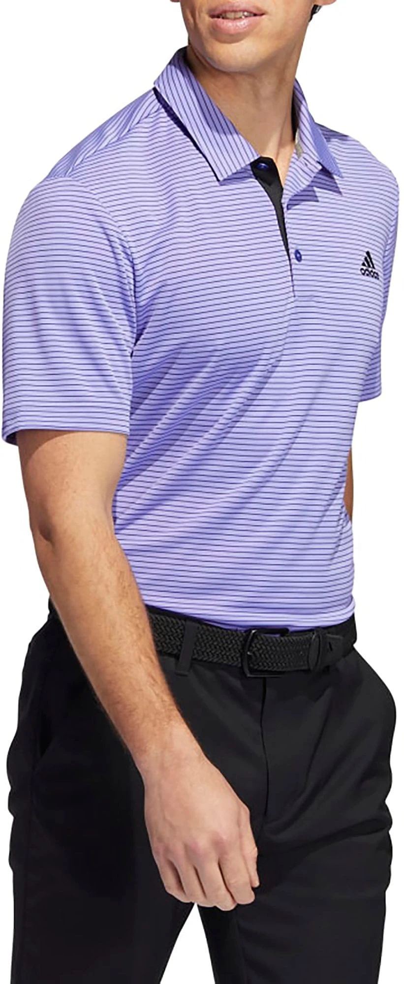 Adidas Men's Two-Color Club Golf Polo Semi Mint Rush/crew Navy 5 Adidas Men's Two-Color Club Golf Polo Semi Mint Rush/crew Navy - Image 3