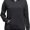 Adidas Women's Essentials Slub Recycled Golf Hoodie Black/white