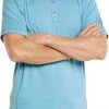 PUMA Men's Excellent Golf Wear Short Sleeve Henley Golf Shirt Dusty Aqua
