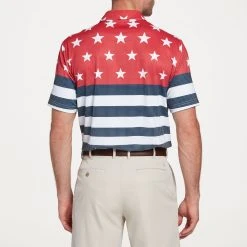 Walter Hagen Men's Perfect 11 USA Microdot Flag Print Golf Polo Microdot Crisp White -Golf Apparel Shop unnamed file 2188