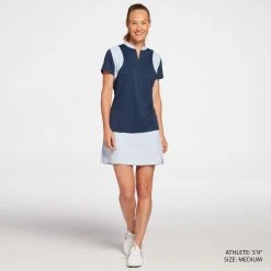 Slazenger Women's Tech Perforated Woven 16'' Golf Skort Dark Purple -Golf Apparel Shop unnamed file 2274