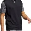 Adidas Men's Club 1/4 Zip Recycled Polyester Golf Vest Black -Golf Apparel Shop unnamed file 2283