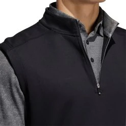 Adidas Men's Club 1/4 Zip Recycled Polyester Golf Vest Black -Golf Apparel Shop unnamed file 2285