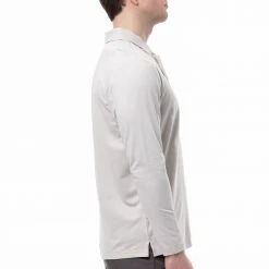 Sansoleil Men's Soltek Ice Long Sleeve Polo Fossil Melange 7 Sansoleil Men's Soltek Ice Long Sleeve Polo Fossil Melange -Golf Apparel Shop unnamed file 2317