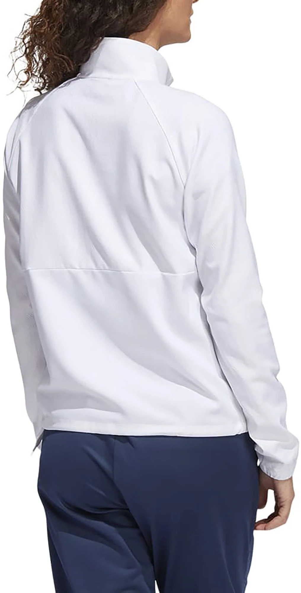 Adidas Women's Embossed 1/4 Snap Golf Pullover White 4 Adidas Women's Embossed 1/4 Snap Golf Pullover White - Image 2
