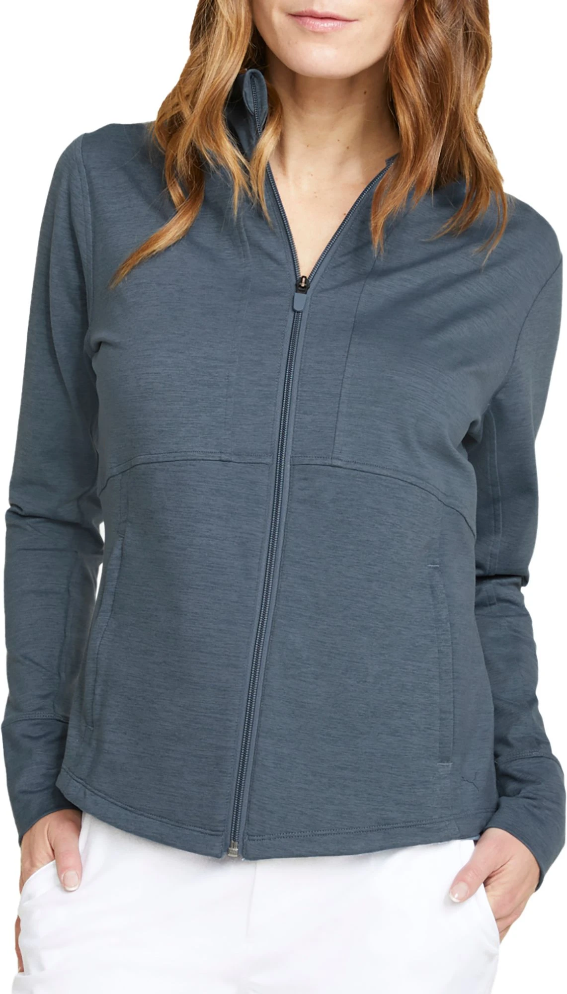 PUMA Women's CLOUDSPUN Daybreak Golf Jacket Evening Sky Heather 3 PUMA Women's CLOUDSPUN Daybreak Golf Jacket Evening Sky Heather