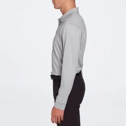 Walter Hagen Mens' Long Sleeve Golf Polo Black Heather 10 Walter Hagen Mens' Long Sleeve Golf Polo Black Heather -Golf Apparel Shop unnamed file 239