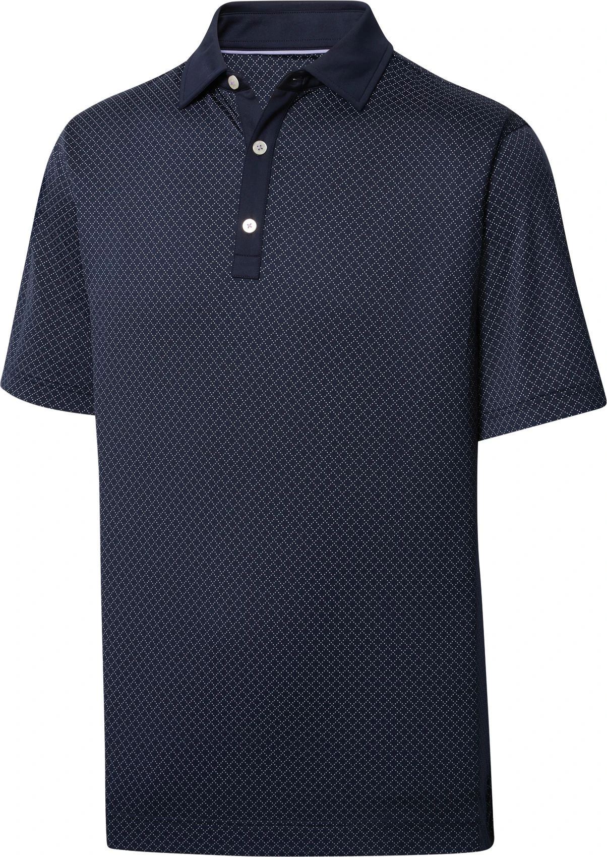 FootJoy Men's Diamond Dot Print Lisle Golf Polo Navy 3 FootJoy Men's Diamond Dot Print Lisle Golf Polo Navy