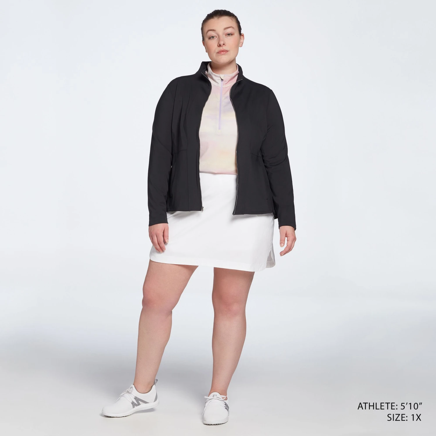 Calia Women's Golf Essential Peplum Jacket Pure Black 4 Calia Women's Golf Essential Peplum Jacket Pure Black - Image 2