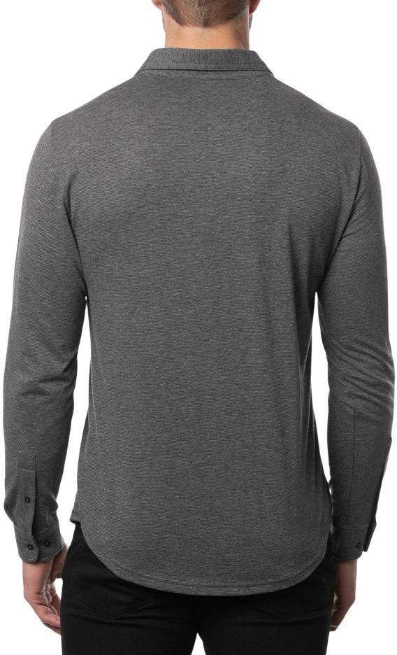 TravisMathew Men's Beginner's Luck Golf Polo Heather Dark Grey 4 TravisMathew Men's Beginner's Luck Golf Polo Heather Dark Grey - Image 2