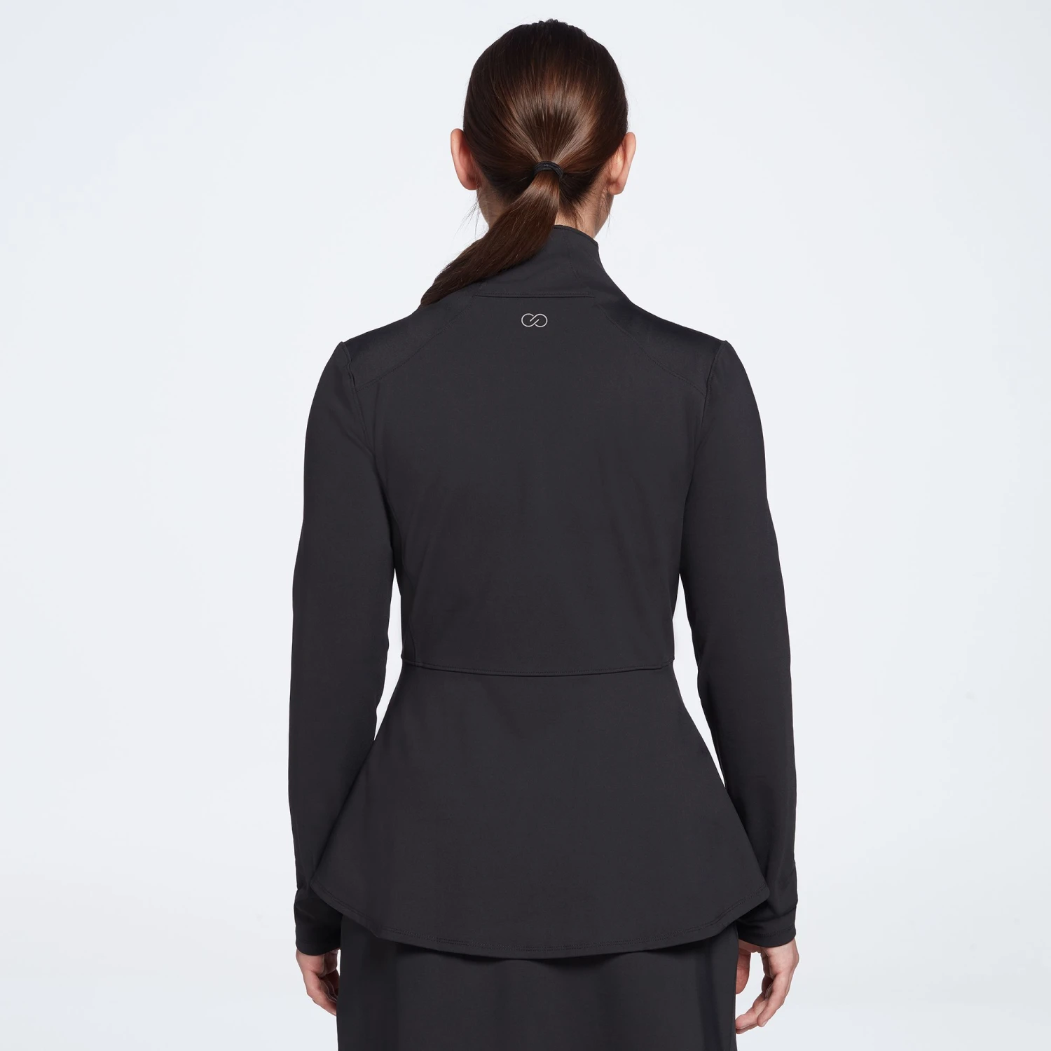 Calia Women's Golf Essential Peplum Jacket Pure Black 6 Calia Women's Golf Essential Peplum Jacket Pure Black - Image 4