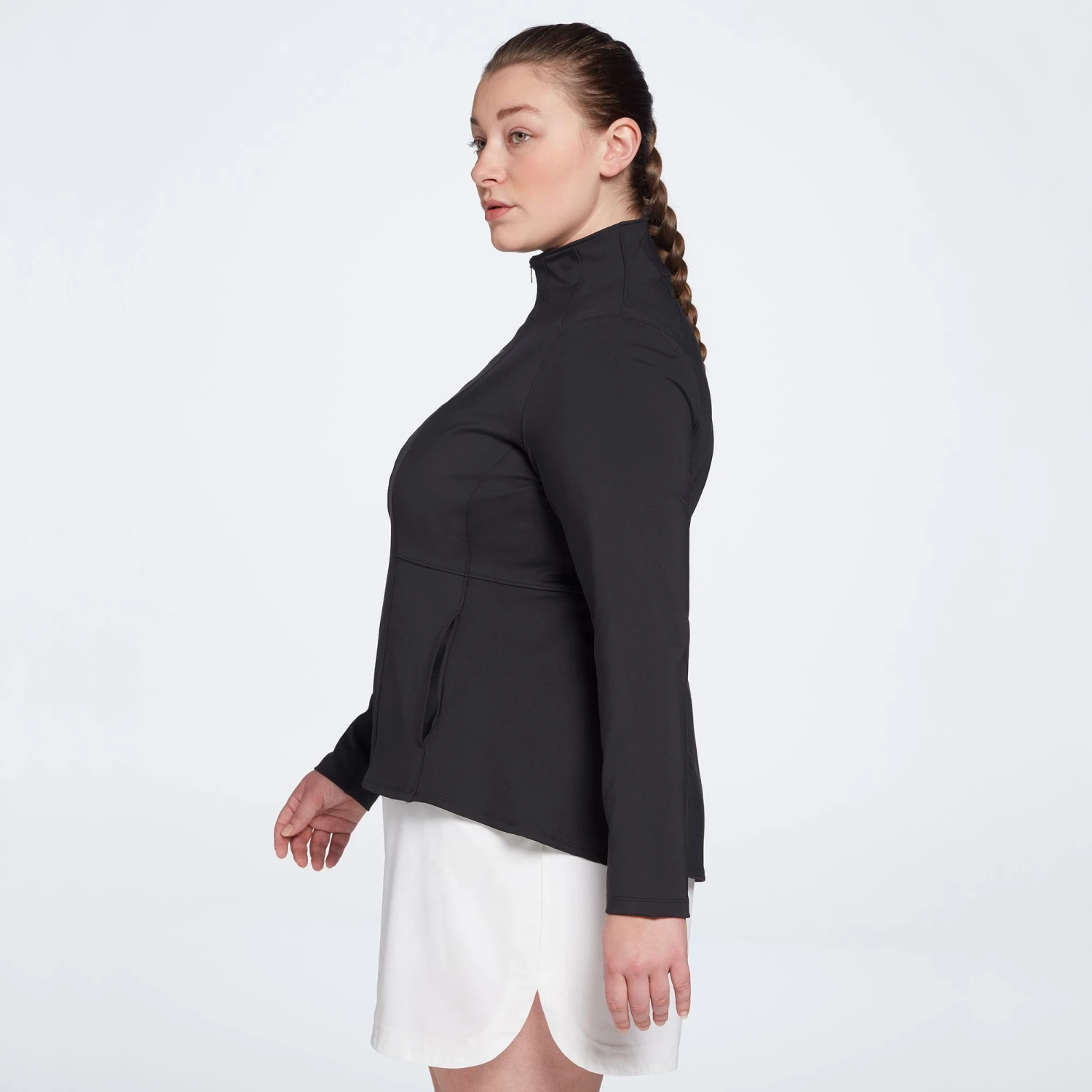 Calia Women's Golf Essential Peplum Jacket Pure Black 10 Calia Women's Golf Essential Peplum Jacket Pure Black - Image 8