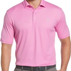 Callaway Men's Pro Spin Chevron Jacquard Short Sleeve Golf Polo Magnetic Blue