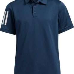 Golf Apparel Shop 16 Adidas Boys' 3-Stripes Polo Shirt Crew Navy
