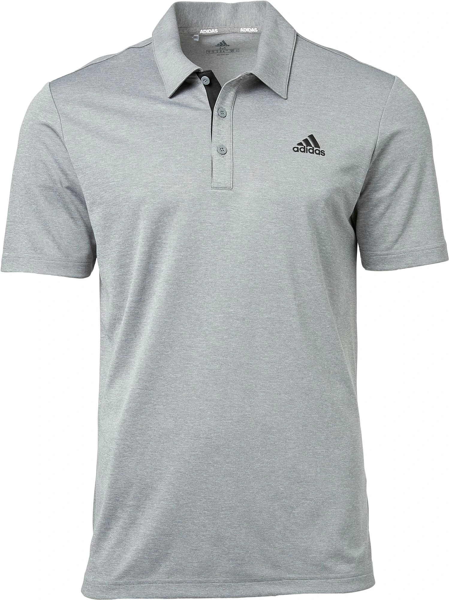 Adidas Men's Drive Novelty Heather Golf Polo Grey Three Heather 3 Adidas Men's Drive Novelty Heather Golf Polo Grey Three Heather