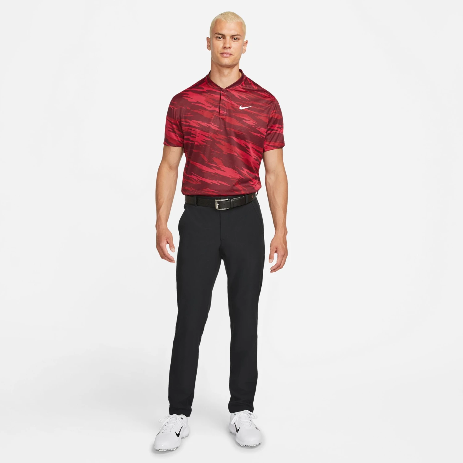 Nike Men's Dri-FIT ADV Tiger Woods Golf Polo Pomegranate/white 4 Nike Men's Dri-FIT ADV Tiger Woods Golf Polo Pomegranate/white - Image 2